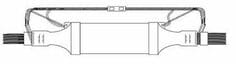 3M™ Molded Rubber Splice QS II 5411-CI-T4, CN and JCN Cable, 15 kV, 1 per case