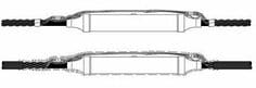 3M™ QS-II Molded Rubber Splice 5411R-CIR-1/0-2-10002, CN and JCN Cable, 15 kV, 1 per case