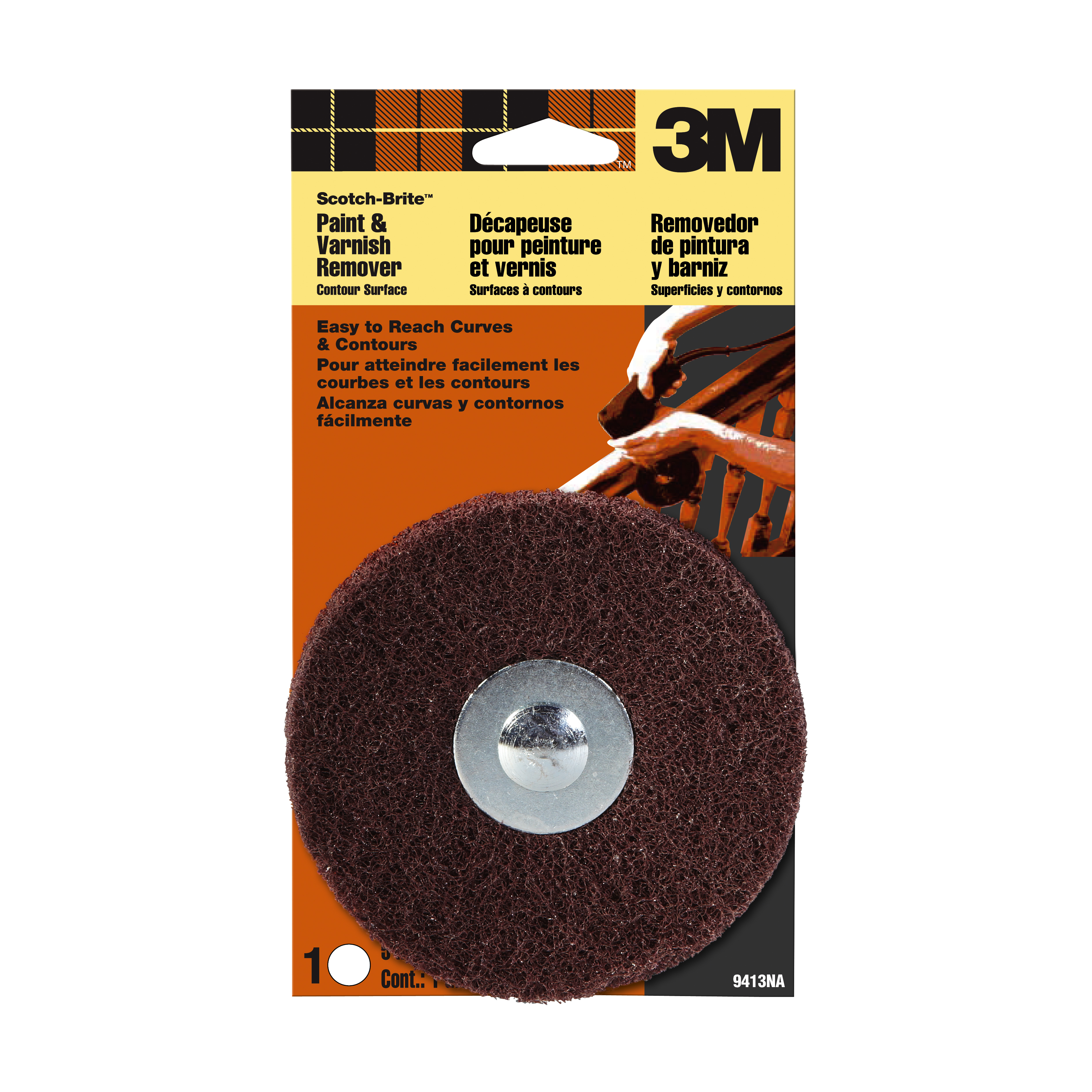 3M™ Scotch-Brite™ Contour Surface Paint and Varnish Remover 9413NA