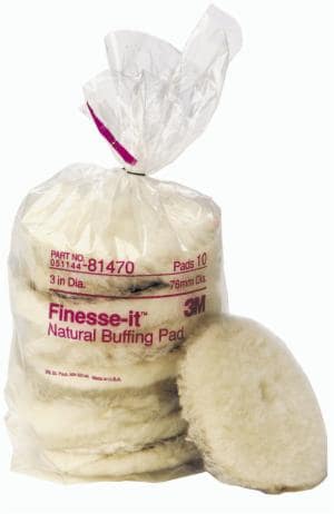 3M™ Finesse-it Natural Buffing Pad, 81470, 3 in, 10/Bag, 50 ea/Case image 3M™ Finesse-it Natural Buffing Pad, 81470, 3 in, 10/Bag, 50 ea/Caseimage