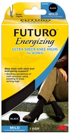 US 71013-4-5BEN Energizing Knee Highs Women SML Black