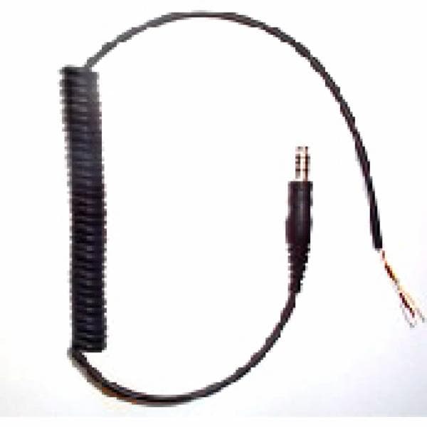 ™ PELTOR Headset Curly Cable Downlead with 4-Pole Molded Plug