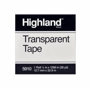 Highland Transparent Tape 5910, 1/2 in x 1296 in Boxedimage