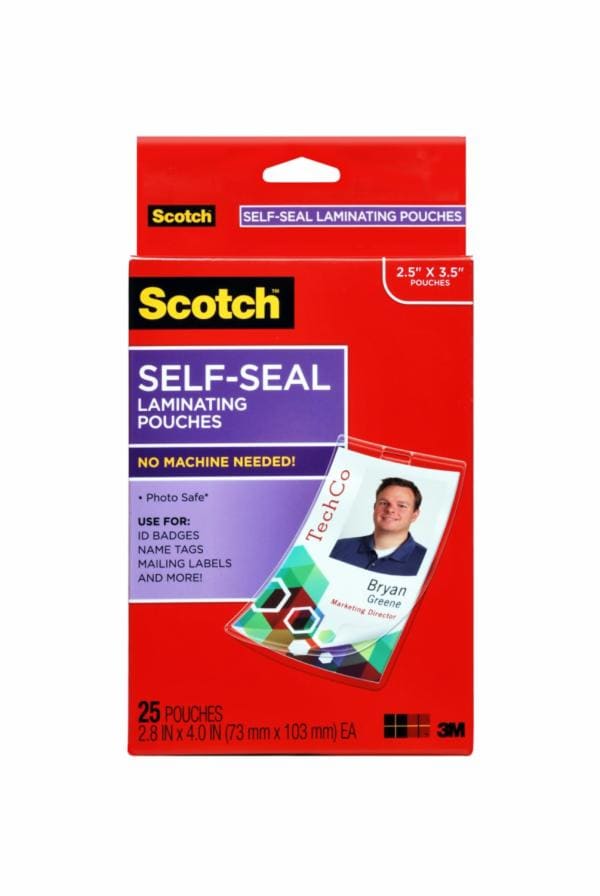 Scotch ID Badge/Tag Protectors LS852G