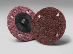 Scotch-Brite Roloc Surface Conditioning Disc, SC-DR, A/O Medium, TR, 2 in, D/F 4HL, 50/Carton, 200 ea/Caseimage