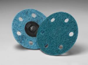 Scotch-Brite Roloc Surface Conditioning Disc, SC-DR, A/O Very Fine, TR, 3 in, D/F 6HL, 25/Carton, 100 ea/Caseimage