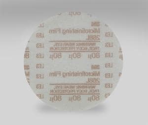 3M™ Hookit Microfinishing Film Disc 268L, 80 Mic 3MIL, Type D, 5 in x NH, Die 500X, 25/Pac, 500 ea/Caseimage