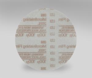 3M™ Hookit Microfinishing Film Disc 268L, 100 Mic 3MIL, Type D, 5 in x NH, Die 500X, 50/Carton, 500 ea/Caseimage