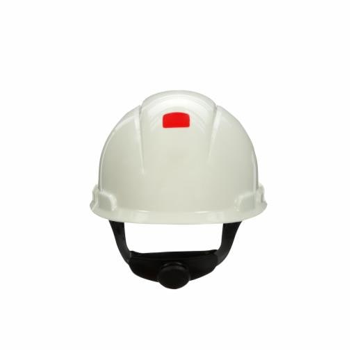 3M(TM) Hard Hat H-701V-UV Vented, Wht 4-Pt Ratchet Suspen Back