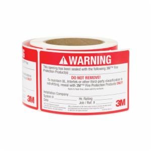 3M™ Firestop Identification Label, 3 in x 5 in, (250 Labels/Roll) 4 Rolls/Case image 3M™ Firestop Identification Label, 3 in x 5 in, (250 Labels/Roll) 4 Rolls/Caseimage