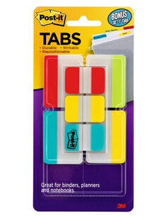 Post-it® Tabs 686-VAD2, Assorted Sizes and Colors