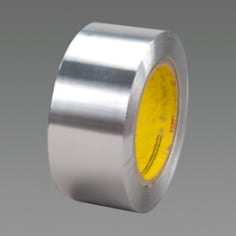 3M™ Aluminum Foil Tape 34383 Silver, 3 in x 60 yd 4.5 mil, 12 rolls per case