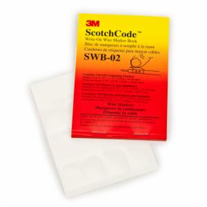 3M™ ScotchCode Write-On Wire Marker Book SWB-02, 0.75 in x 1.75 in, 5/Case image 3M™ ScotchCode Write-On Wire Marker Book SWB-02, 0.75 in x 1.75 in, 5/Caseimage