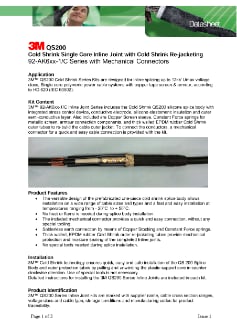 3M QS200 Cold Shrink Inline Joint - EN