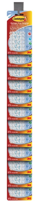 17026CLR-CS, Command(TM) Brand Clear Decorating Clips Clip Strip