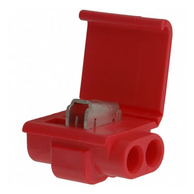 Product image for 3M 7000148820 557-BULK Scotchlok Electrical Insulation Displacement Connectors (IDC), Pigtail, Self-Stripping, Red, 22-16 AWG (500ea/carton - 5000ea/case)