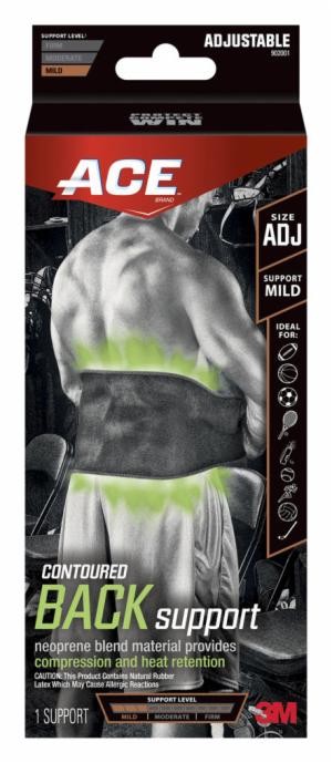 ACE Contoured Back Support, 902001, Adjustableimage
