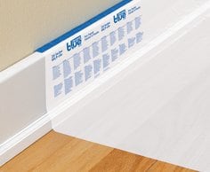 ScotchBlue™ Tape + Plastic (PT2093EL-24) Baseboard Application