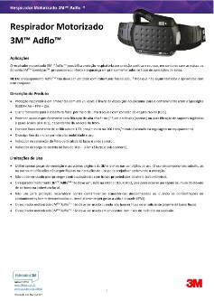 Boletim Técnico - 3M Respiradores Motorizados Adflo