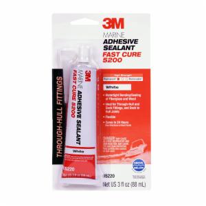 3M™ Marine Adhesive Sealant 5200FC, Fast Cure, White, 3 oz Tube, 6/Caseimage