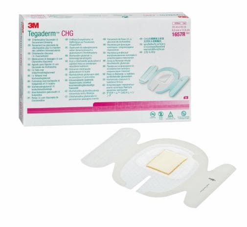 3M Tegaderm CHG Chlorhexidine Gluconate I.V. Securement Dressing, 1657R,  11.5 cm x 8.5 cm | 3M India