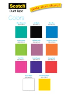 Scotch® Duct Tape Colors & Patterns Sell Sheet - Colors