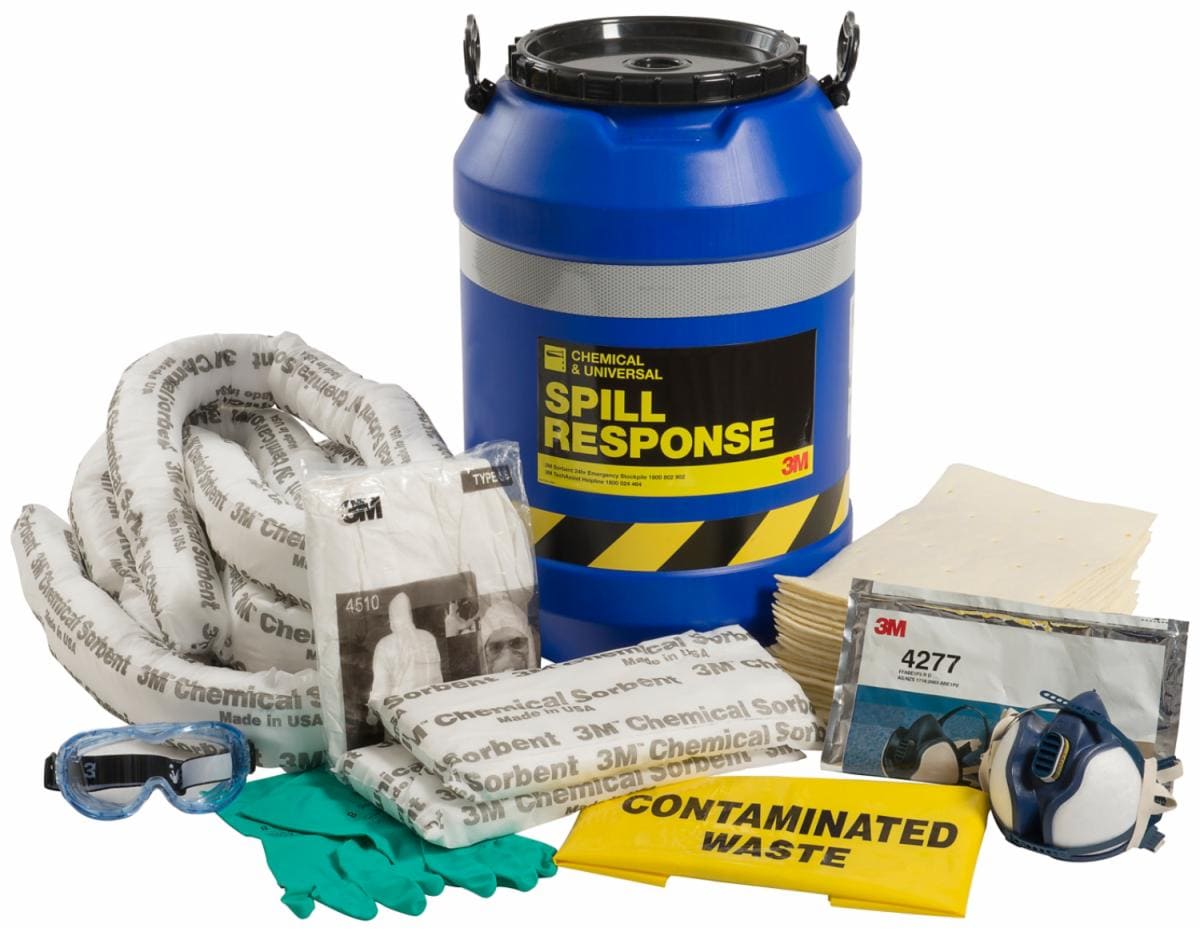 3M™ Chemical Sorbent Spill Response Kit Drum 35L, CSRK35 3M