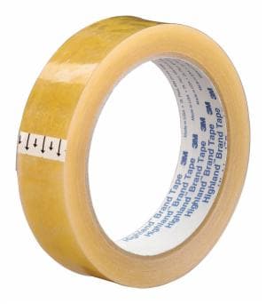 3M™ Utility Grade Light Duty Packaging Tape 5910, Clear, High Conformability, 1 in x 2592 in, 36/Caseimage