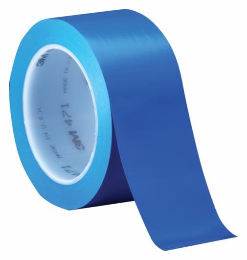 Ruban adhésif vinyle 3M™ 471, Bleu
