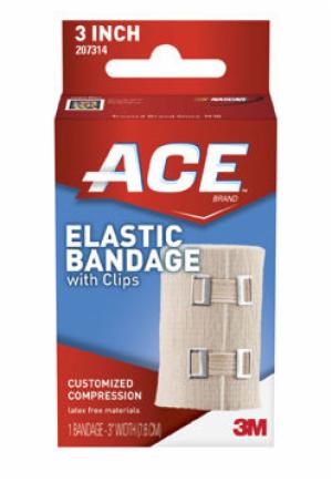 ACE Brand Elastic Bandage w/clips 207314, 3 in image ACE Brand Elastic Bandage w/clips 207314, 3 inimage