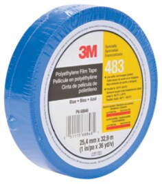 3M(TM) Polyethylene Film Tape 483 Blue, 1 in x 36 yd