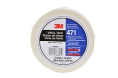 3M(TM) Vinyl Tape 471 White, 2 in x 36 yd