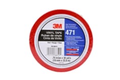 3M(TM) Vinyl Tape 471 Red, 3/4 in x 36 yd