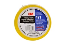3M(TM) Vinyl Tape 471 Yellow, 1 in x 36 yd