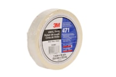 3M(TM) Vinyl Tape 471 White, 1 in x 36 yd