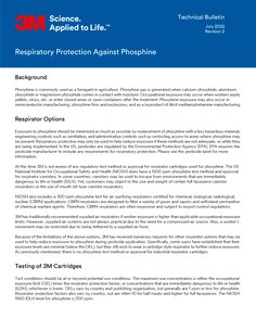 Respiratory Protection Against Phosphine Technical Bulletin