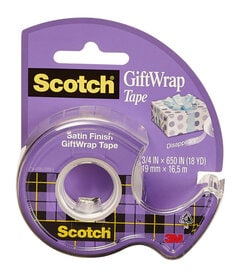 Scotch® Wall-Safe Tape, 183-ESF, 3/4 in x 18 yd (19 mm x 16.5 m)