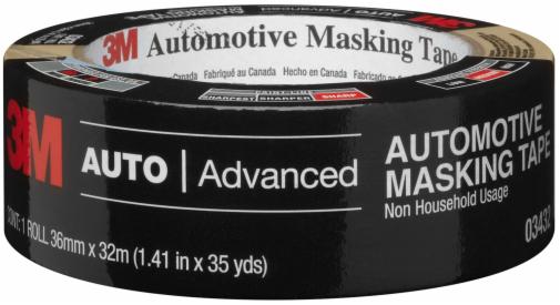 3M(TM) Automotive Masking Tape, 03432, 36 mm x 32 m, 24 per case