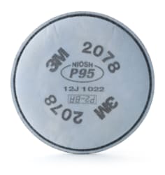 3M™ Particulate Filter 2078, P95, with Nuisance Level Organic Vapor/Acid Gas Relief 100 EA/Case