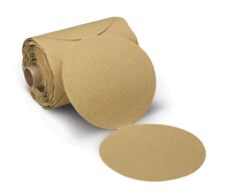 3M Stikit 236U Gold Abrasive 6" PSA Sanding Disc Roll – 75 Discs, P80 Grit (01213)
