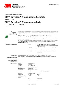 Produktinformation 3M™ Envision™ Transluzente Folie Serie 3730