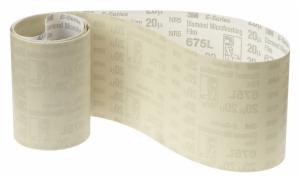 3M™ Diamond Microfinishing Film Belt 675L, 20 Mic 5MIL, Beige, 4 in x 98-1/2 inimage