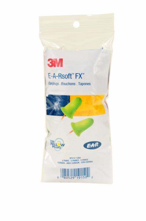 3M E-A-Rsoft  FX  Corded Earplugs VP312-1260