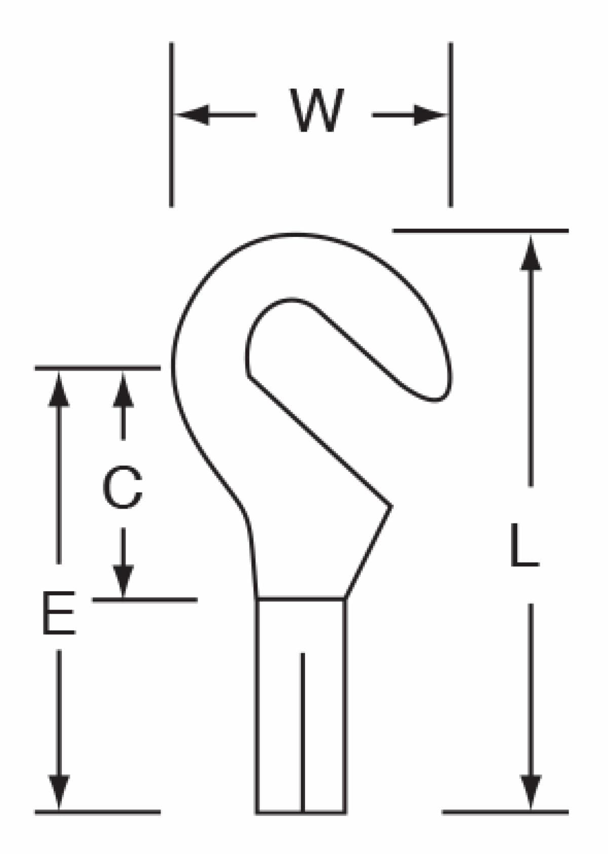 ™ Non-Insulated Butted Seam Hook Tongue Terminal 42-8