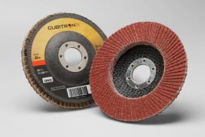 3M™ Cubitron II Flap Disc 967A, 40+, T27, 4-1/2 in x 7/8 in, 10 ea/Case image 3M™ Cubitron II Flap Disc 967A, 40+, T27, 4-1/2 in x 7/8 in, 10 ea/Caseimage