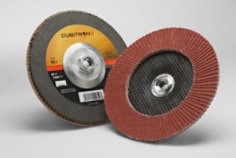 3M(TM) Cubitron(TM) II Flap Disc 967A, 55609, 60+, 7", Type 27
