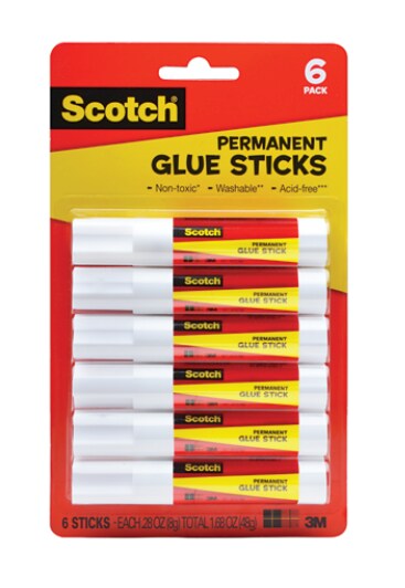 Scotch (R) Permanent Glue Sticks 6008-6