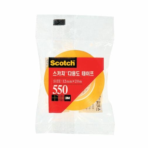 스카치™ 투명 테이프 리필 550, 12 mm