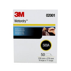 3M(TM) Wetordry(TM) Abrasive Sheet 413Q, 02001, 500A