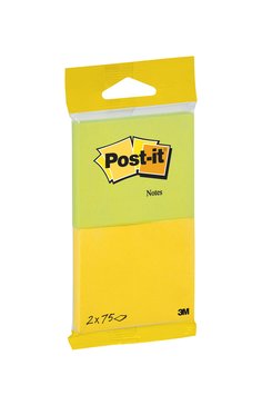 Notas Post-it® Cores Energia 2 Blocos 76 mm x 63,5 mm